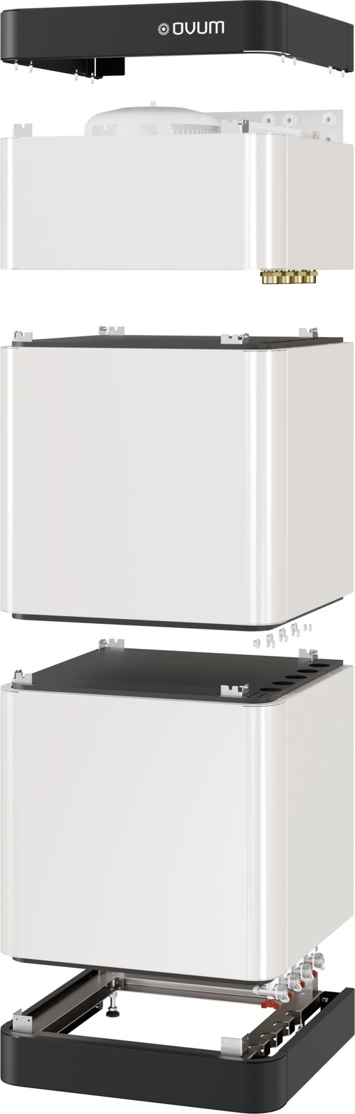 Opbouw van de CUBIC T14 met Hydrobox, de modules los van elkaar