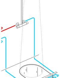 Aansluitwijze douchegoot-wtw