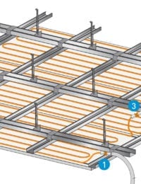 Fermacell klimaatplafond platen op een metal stud regelwerk / frame