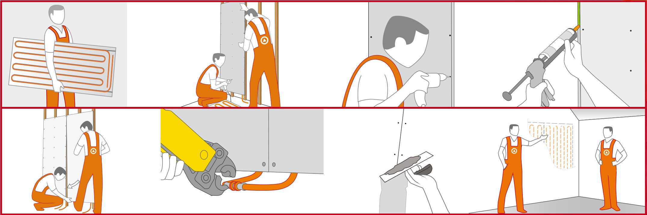 Installatie Montage handleiding muurverwarming