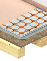 Droogbouw vloerverwarming op houten vloer - Technea