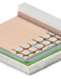 Technea droogbouw vloerverwarming met houtvezel isolatie voor geluidsdemping - Variotherm - Variokomp