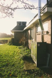 Woning met biomassaketel