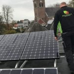 Zonnepanelen op plat dak