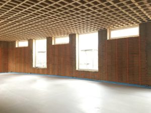 Duurzaam gebouw met wandverwarming