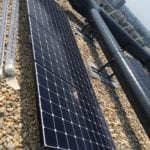 Zuid opstelling zonnepanelen op woontoren flat hoogbouw