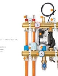 Variotherm micro vloerverwarming verdeler 1groeps 2groeps onderdelen specs