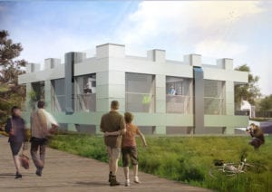 Prototype energieneutrale woning / kantoorpand van MOR team van TU Delft