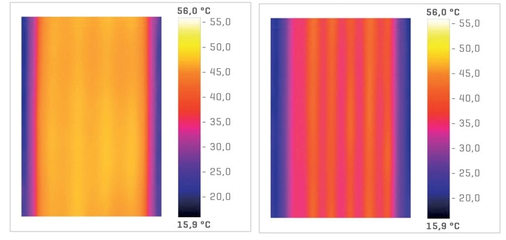 Thermic vlakglas zonnecollector warmteoverdracht infraroodbeelden