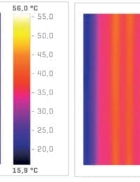 Thermic vlakglas zonnecollector warmteoverdracht infraroodbeelden