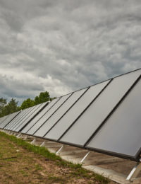 Vlakke plaat zonnecollectoren voor bij zwembad - Zonneboiler