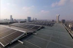 Zonnepanelen op gevel | Zonnepanelen als gevelbekleding | Terraced Tower