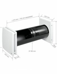 Afmetingen iV-smart+ Decentrale ventilatie met wtw | Technea