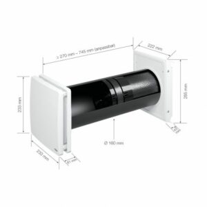 Afmetingen iV-smart+ Decentrale ventilatie met wtw | Technea