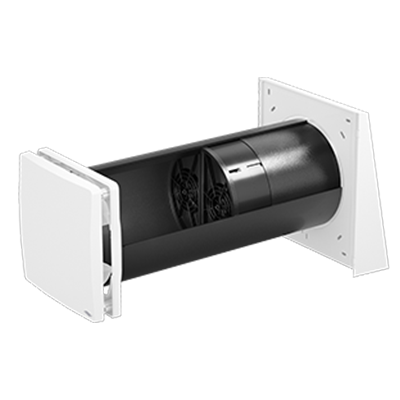 iV-Twin+ voor badkamer, toilet en woonkamer - Decentrale ventilatie met wtw - 2 in 1 oplossing - Solo oplossing - Technea
