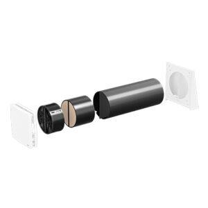 iV-Twin+ voor badkamer, toilet en woonkamer - Decentrale ventilatie met wtw - 2 in 1 oplossing - Solo oplossing - Technea